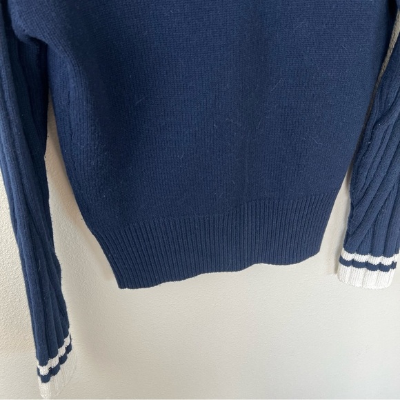 RAG & BONE Navy White Serena Button Front V-Neck Cardigan Sweater Women’s XS - Picture 16 of 16